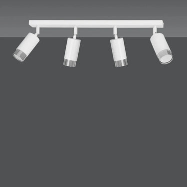 HIRO 4-lichts plafondlamp - Wit chroom