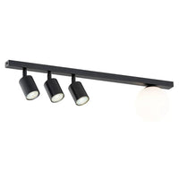 Emibig BASTER 4-lichts plafondlamp - Zwart met wit glas