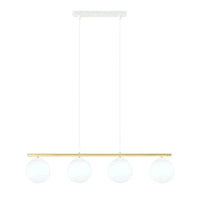 Emibig ALLORA 4-lichts hanglamp – Wit/goud