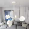 Mooier Thuis - IDEA 4-lichts hanglamp - Wit frame hanglamp met lampenkap - 96 cm breed
