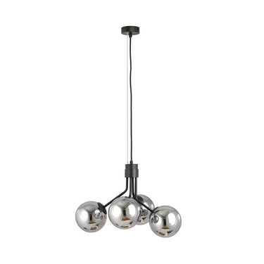 NOVA 4-lichts hanglamp - Smoked glas