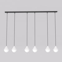 Giro hanglamp wit glas 4-lichts
