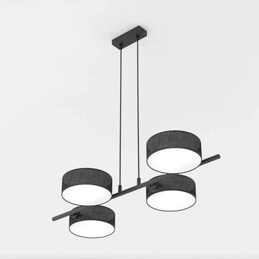 DRUMZ 4-lichts hanglamp - Zwart textiel
