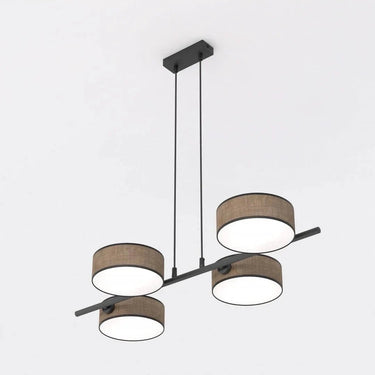 DRUMZ 4-lichts hanglamp - Bruin textiel