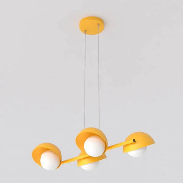 BOOM 4-lichts hanglamp - Oranje frame