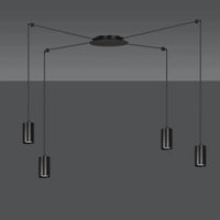 Emibig TRAKER 4-lichts hanglamp - Zwart frame