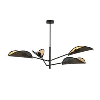 Emibig VENE 4-lichts hanglamp - Zwart goud