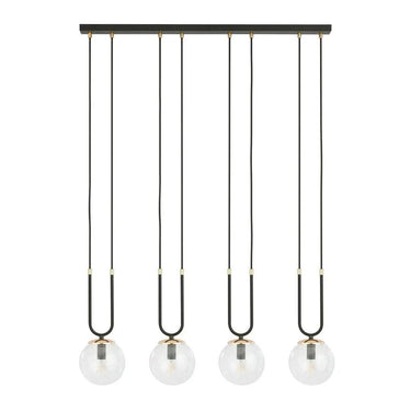 GLAM 4-lichts hanglamp - Helder glas