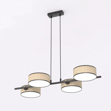 DRUMZ 4-lichts hanglamp - Rotan kappen