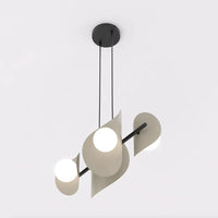 Emibig ELEMENTS 4-lichts hanglamp – beige/mokka
