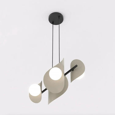 ELEMENTS 4-lichts hanglamp – beige/mokka