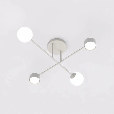 HOLON 4-lichts plafondlamp - Grijs frame