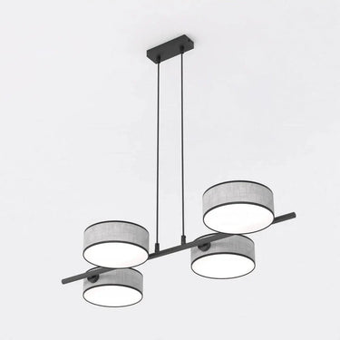 DRUMZ 4-lichts hanglamp - Grijs textiel