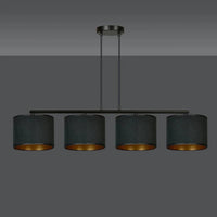 Emibig HILDE 4-lichts hanglamp - Zwart fluweel - Mooier Thuis
