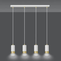 Emibig FUMIKO 4-lichts hanglamp - Wit Goud - Mooier Thuis