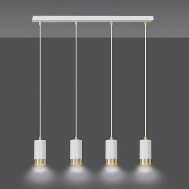 FUMIKO 4-lichts hanglamp - Wit Goud