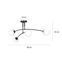 Emibig PREGOS 4-lichts plafondlamp – Wit - Mooier Thuis