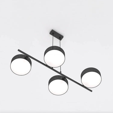 DRUMZ 4-lichts hanglamp - Zwart textiel