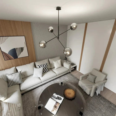 LINEAR 4-lichts hanglamp - Smoked glas