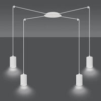 Emibig TRAKER 4-lichts hanglamp - Wit frame - Mooier Thuis