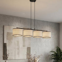 Eco hanglamp textiel 4-lichts grijs