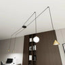 FUJI 4 GOLD hanglamp met lampenkap - 200 cm breed