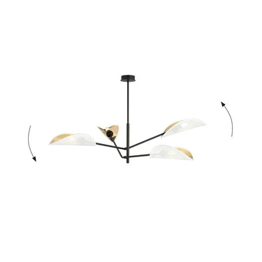 VENE 4-lichts hanglamp - Wit met goud accent