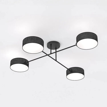 MAGA 4-lichts plafondlamp - Zwart textiel