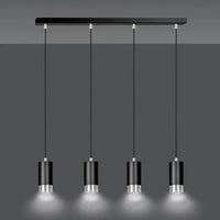 Emibig FUMIKO 4-lichts balkhanglamp - Zwart chroom - Mooier Thuis