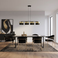Lux hanglamp 4-lichts zwart goud