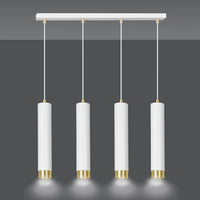 Emibig KIBO 4-lichts hanglamp - Wit met gouden accenten - Mooier Thuis