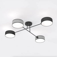 Emibig MAGA 4-lichts plafondlamp - Zwart grijs textiel mix - Mooier Thuis