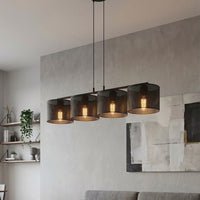 Lux hanglamp 4-lichts zwart