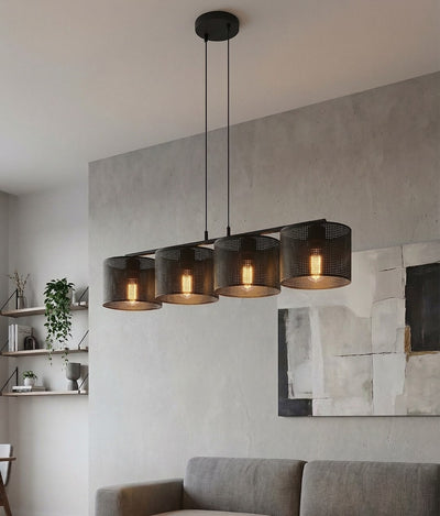 Lux hanglamp 4-lichts zwart