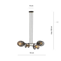 Emibig BEACH 4-lichts hanglamp - Zwart goud - Mooier Thuis