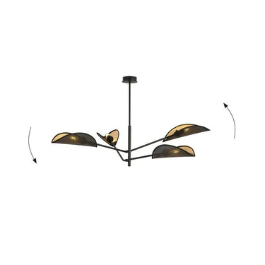 VENE 4-lichts hanglamp - Zwart goud