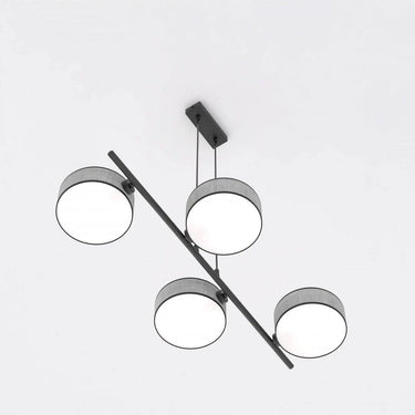 DRUMZ 4-lichts hanglamp - Grijs textiel
