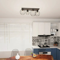 Emibig NEST 4-lichts plafondlamp - Zwart frame - Mooier Thuis