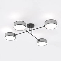 Emibig MAGA 4-lichts plafondlamp - Grijs textiel - Mooier Thuis