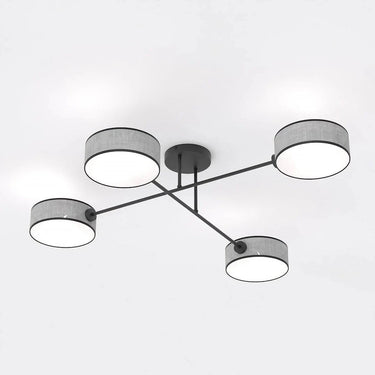 MAGA 4-lichts plafondlamp - Grijs textiel