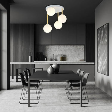 DOLCE 4-lichts plafondlamp - Wit & goud
