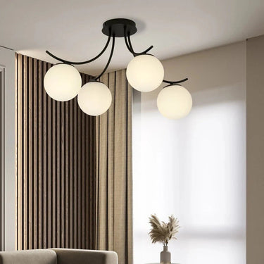 BOSTON 4-lichts plafondlamp - Wit glas