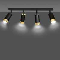 Emibig HIRO 4-lichts plafondspot - Zwart goud - Mooier Thuis