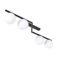 Emibig NATON 4-lichts plafondlamp - Wit glas - Zwart frame - Mooier Thuis