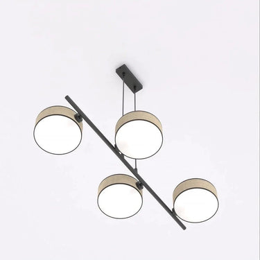 DRUMZ 4-lichts hanglamp - Rotan kappen