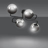 BRAND 4-lichts plafondlamp - Smoked glas plafondlamp met ronde bol - sfeervol in een Modern interieur