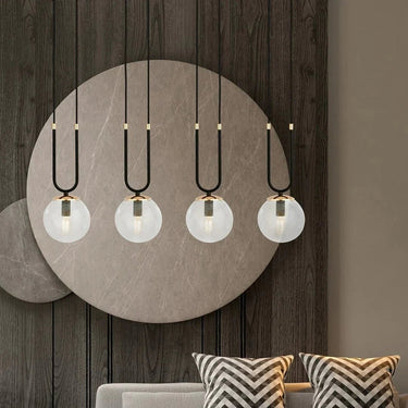 GLAM 4-lichts hanglamp - Helder glas