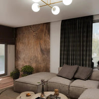 Emibig MAGNUM 4-lichts plafondlamp - Wit glas - Goud frame - Mooier Thuis