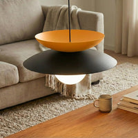 Nagoya hanglamp wit glas 4-lichts oranje zwart