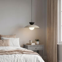 Mulan hanglamp wit glas 4-lichts mokka